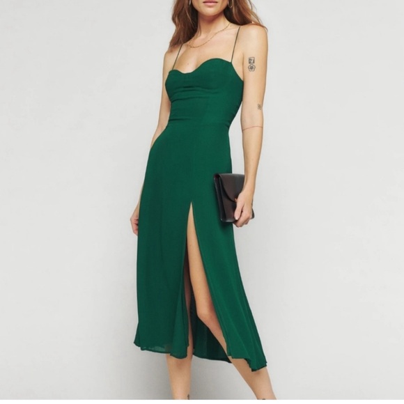 Reformation Dresses & Skirts - Reformation Juliette dress emerald green size 4 NWOT